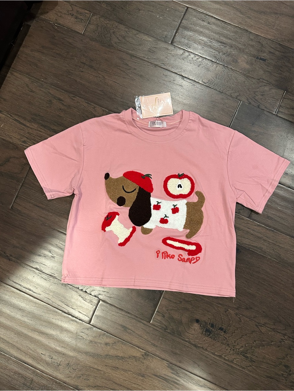 Women's Pink Puppy Graphic Short Sleeve Tee (can fit up to XL)